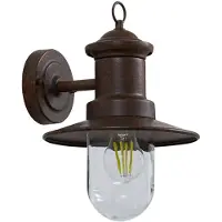 LINDBY utendørs vegglampe Eloretta, rustfarget, stål