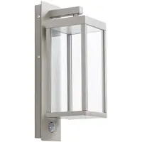 LUCANDE utendørs LED-vegglampe Ferdinand, steingrå, sensor