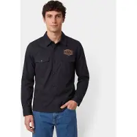 Deus Ex Machina for man. D263MSH177 Black long-sleeve Service shirt (XL), Casual, Polyester, Long sleeve