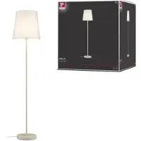 Paulmann gulvlampe «Stellan», kremfarget, høyde 161 cm, stoff/metall