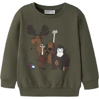Name it Collegegenser - NmmRad - Olive Natt - - 2 år (92) - Collegegenser
