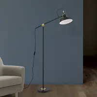 Orion Schiller gulvlampe, svart, metall, 153 cm, justerbar