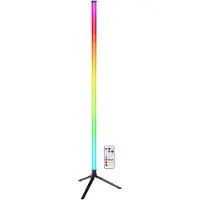 24hShop Gulvlampe med RGB, 120 cm, med stativ / RGB-gulvlampe / Gulvlampe med trefotsstativ