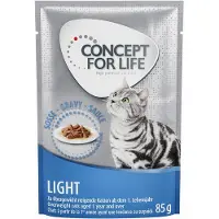 Concept for Life Økonomipakke 48 x 85 g - Light Cats i Saus