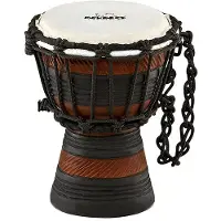 Nino Percussion XXS African Rope Tuned Wood Djembe Earth Rhythm