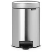 Brabantia newIcon - Søppelbøtte - flipp-lokk - 3 L - fotpedal - mattstål
