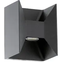 Eglo Morino - Vegglampe - LED-lyspære x 2 - total: 5 W - klasse F - varmt hvitt lys - 3000 K - antrasitt