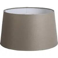QAZQA Linskjerm taupe rund vinklet 35/30/18