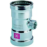 Viega Prestabo XL Tee 76.1 x 3/4" x 76.1mm Galvanized Steel