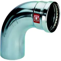 Viega Prestabo bøjning 90 grader 76mm af ulegeret stål Muffe / nippel, SC-contur