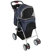 Zooplus Exclusive Sporty Pet Stroller - mørkeblå / lysegrå