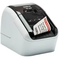 Brother QL-800 - Etikettskriver - tofarget (monokrom) - direktetermisk - Rull (6,2 cm) - 300 x 600 dpi - inntil 93 etiketter/min - USB 2.0 - kutter - hvit, skinnende svart
