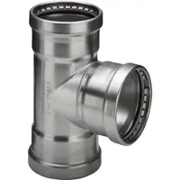 Viega Inox tee 76,1 mm INOX, rustfri stål, SC-Contur