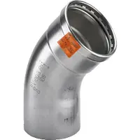 Viega Inox bøjning 45 grader 76,1mm INOX, rustfri stål muffe / nippel, SC-Contur