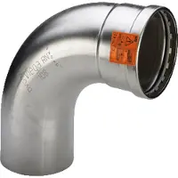 Viega Inox bøjning 90 grader 76,1mm INOX, rustfri stål muffe / nippel, SC-Contur