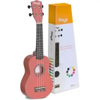 Stagg Soprano Ukulele & Bag Lips Red