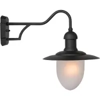 Lucide Utendørs vegglampe Aruba, Ø 25 cm, svart