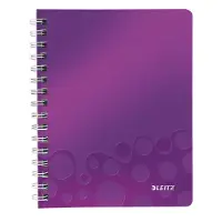 Leitz Notatbok WOW PP A5 Linjer 80 ark Lilla