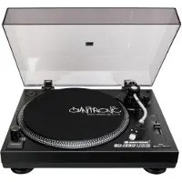Omnitronic BD-1390, Beltedrevet DJ-platespiller, 33 1/3,45 RPM, -10 - 10%, 0,24%, Manuell, 15 dB