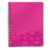 Leitz Notatbok WOW PP A5 Linjer 80 ark, Monokromatisk, Rosa, A5, 80 ark, 80 g/m², Linjerte ark