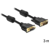 DeLOCK - DVI-kabel - DVI-D (hunn) til DVI-D (hann) - 3 m - svart