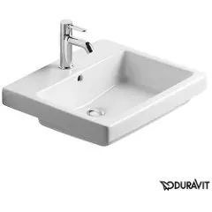 Duravit Vero vask 55 cm til nedfældning med hanehul-4