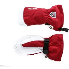 Hestra Army Leather Heli Ski Jr, Skivotter, Junior, Red-5