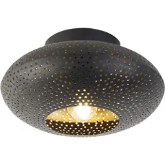 QAZQA Oriental taklampe svart med gull 25 cm - Radiance-1