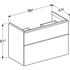 Geberit Underskab iCon 2 skuf 88,8x61,5 lava-5