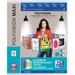 Oxford Polyvision maxi - Ringperm for presentasjoner - bokryggbredde: 50 mm - for A4 Maxi - kapasitet: 240 ark - gjennomsiktig-2