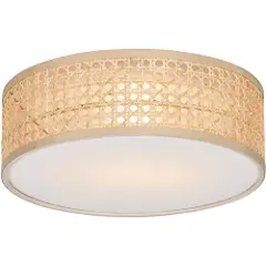 QAZQA Smart Ceiling Lamp Rattan 30 cm incl. Wifi A60 - Tromma-1