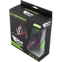 Esperanza Spillhodetelefoner Crow EGH330R, svart-røde, 2x 3,5 mm-2