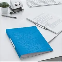 Leitz WOW - Ringperm - for A4 (210 x 297 mm) - kapasitet: 190 ark - blå metallic-3