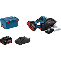 Bosch GKM 18V-50 Professional - Sirkelsag - trådløs - 136 mm - 2 batterier, inkludert lader - 18 V-4