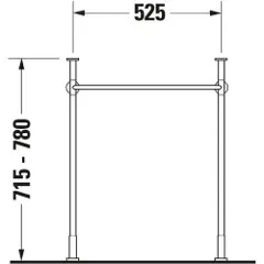 Duravit Vero metalstativ krom højdejusterbar til 045460 og 235060-4