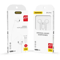Dudao X3C kablede USB-C-hodetelefoner med innvendige ører - hvit-1