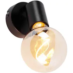 QAZQA Moderne spotlight sort justerbar - Facil-1