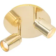 QAZQA Moderne baderomsspotlight messing 2-lys IP44 - Ducha-2