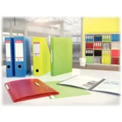 Esselte No.1 - Hevarmbuefil - bokryggbredde: 75 mm - for A4 - kapasitet: 500 ark - livlig rød-2