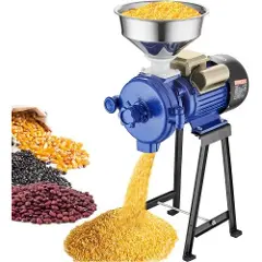 Vevor elektrisk kornmøllekvern, 3000W krydderkverner, kommersiell maismølle med trakt, tykkelsesjusterbar pulvermaskin, kraftig fôrmelkvern hvetekvern, tørrkvern-1