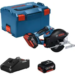 Bosch GKM 18V-50 Professional - Sirkelsag - trådløs - 136 mm - 2 batterier, inkludert lader - 18 V-1