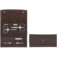 Zwilling TWINOX Neat's leather case, brown, 5 pc-2