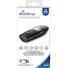 MediaRange - Presentasjonsfjernstyring - 4 knapper - RF - svart/sølv-1