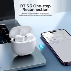 JOYROOM Øretelefoner Funpods JR-FB1 Wireless (hvit)-5