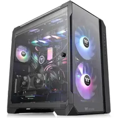 Thermaltake View 51 TG ARGB - ARGB Edition - tower - ATX - sidepanel med vindu (herdet glass) - ingen strømforsyning (PS/2) - svart - USB/lyd-1