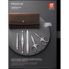Zwilling TWINOX Neat's leather case, brown, 5 pc-5