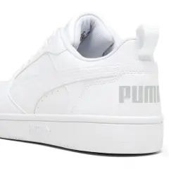Puma Rebound V6 Low Sneakers, Shoes, White/Cool Light Gray, 38.5-4