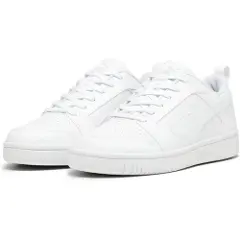 Puma Rebound V6 Low Sneakers, Shoes, White/Cool Light Gray, 38.5-5