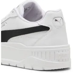 Puma Karmen II Leather Sneakers Women, Shoes, White/Black/Silver, 42.5-5