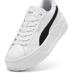 Puma Karmen II Leather Sneakers Women, Shoes, White/Black/Silver, 42.5-3